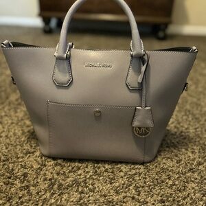 Michael Kors Lavender Gray Saffiano Leather Tote